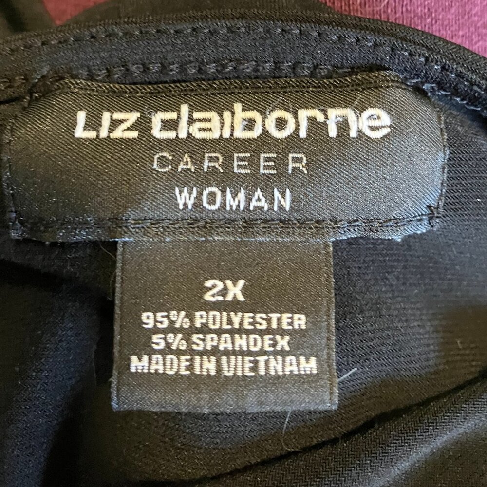 EUC Liz Claiborne Black Blouse Size: 2X - Picture 6 of 6